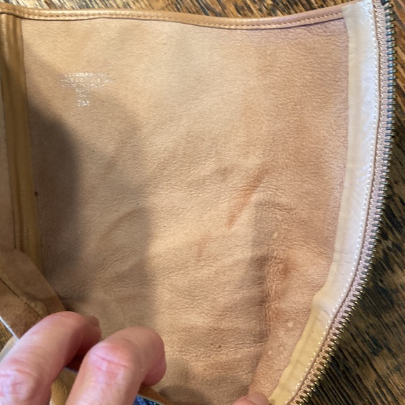 Leon Max Ellis peep toe tan leather wedge bootie - Picture 12 of 15